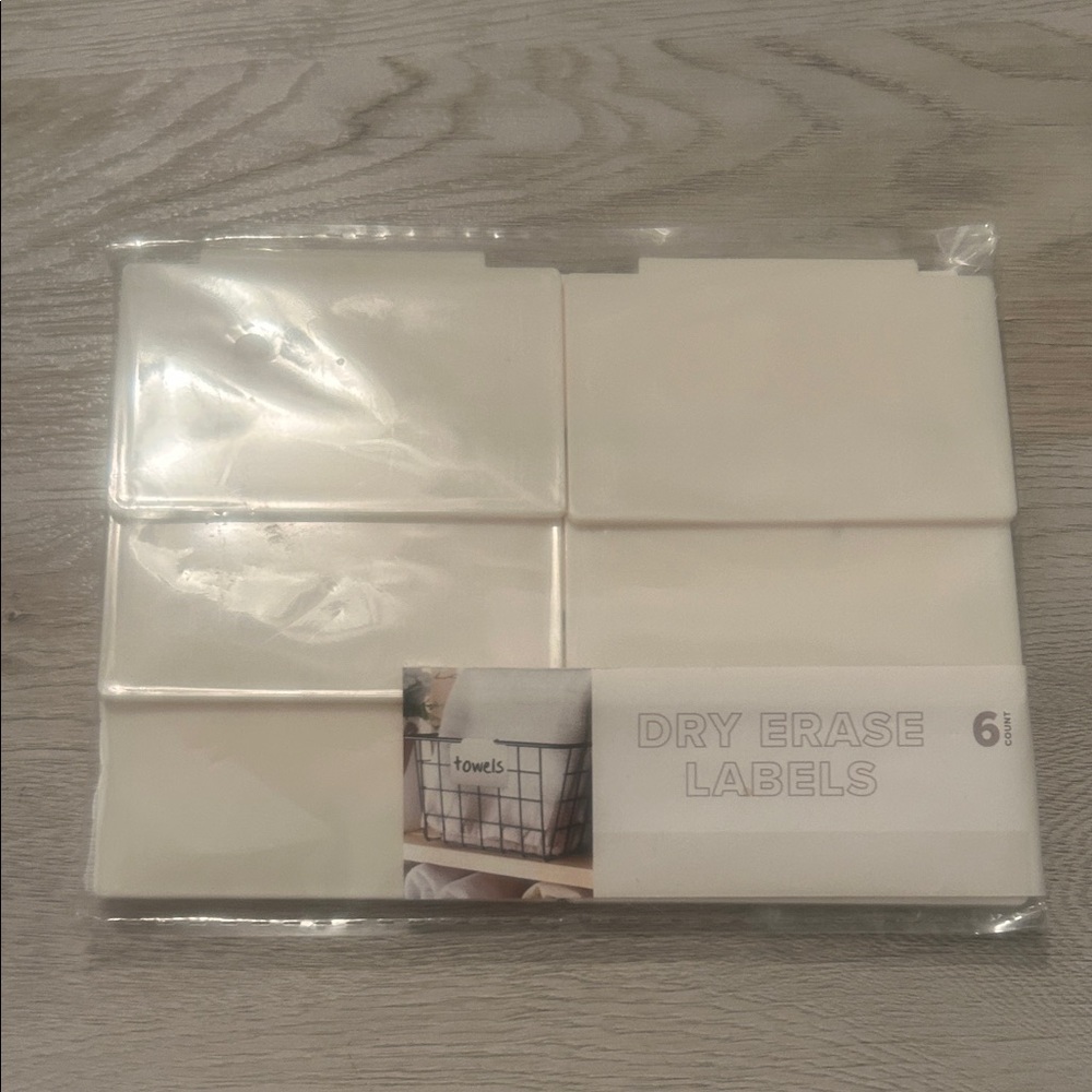 Dry Erase Labels - White Set of 6